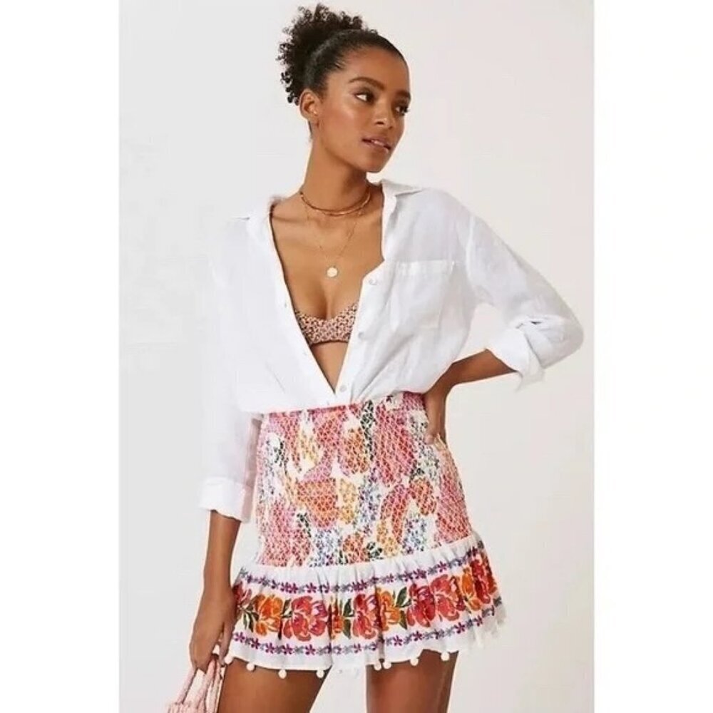 FARM Rio Colorful Floral Mini Skirt
